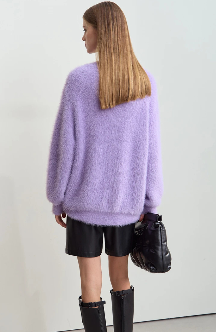 Maison Fuzzy Knit Sweater | Relaxed Fit | Soft Texture