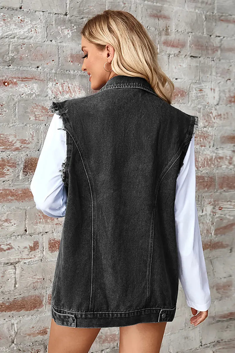 Women's Denim Sleeveless Vest