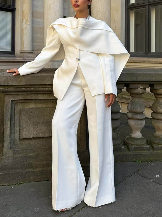 Statement Drape Exaggerated Blazer