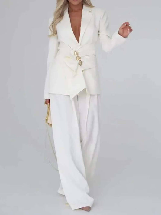 Unique Wrap-Style Blazer