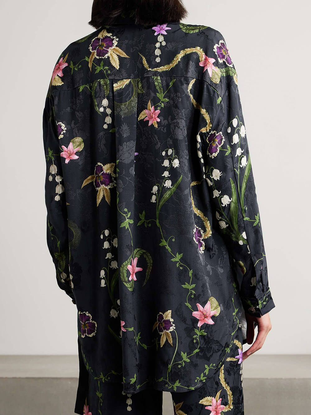 Elegant Floral Print Button-Up Shirt