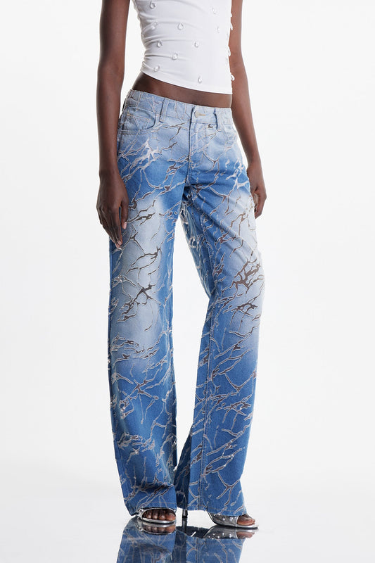 Zaida Deconstructed Cutout Jeans