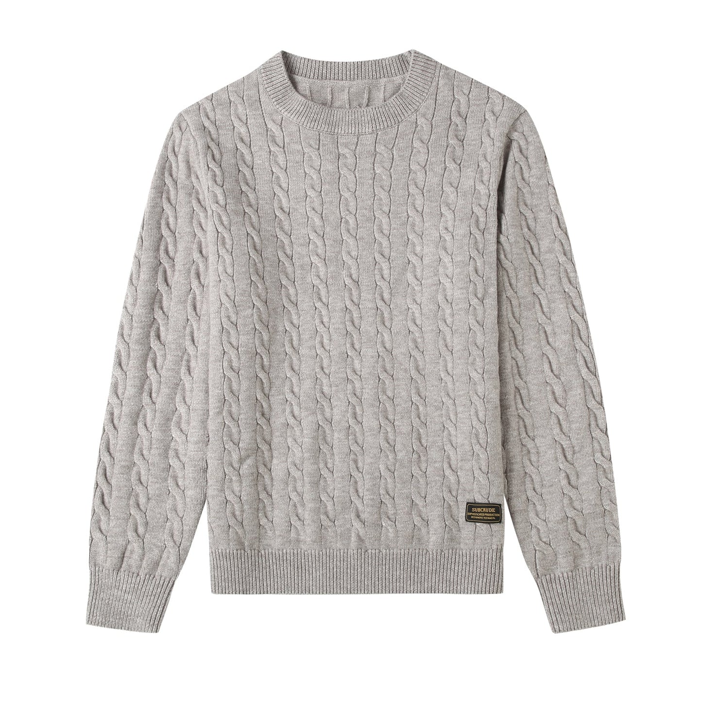 Maison Cable Knit Crewneck Sweater | Wool Blend | Regular Fit