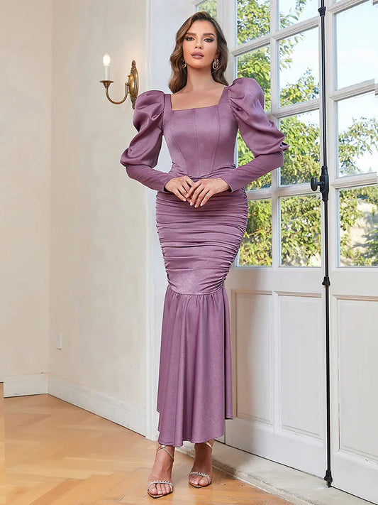 Sexy Strapless Ruffle Ruched Dress