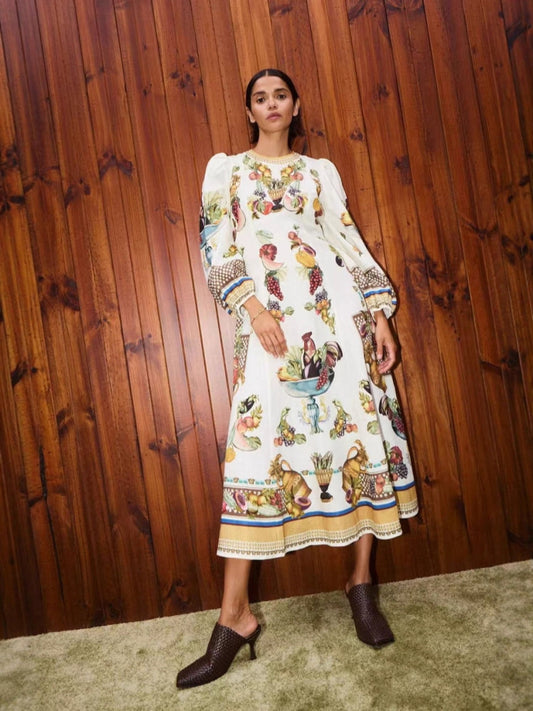 Minimalist A-Line Linen Gown