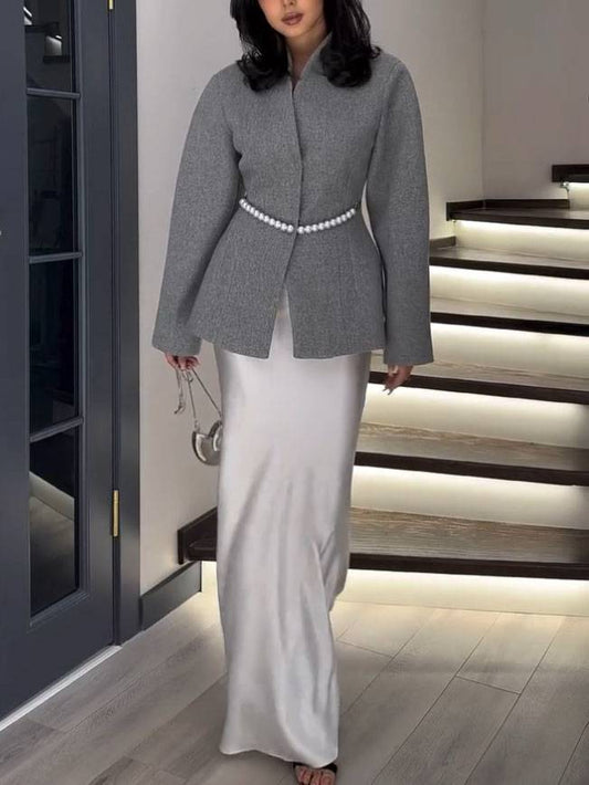 Minimalist Belt Design Short Jacket