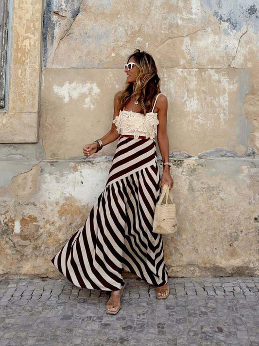 Flowy Stripe Summer Skirt