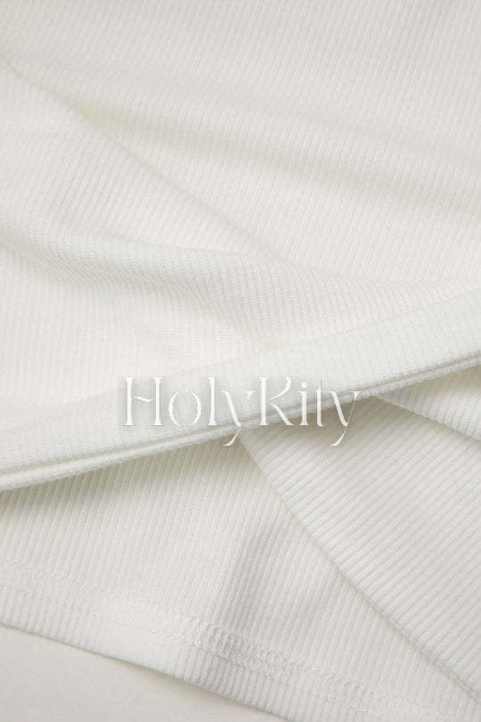 Twist Front Halter Crop T-Shirt