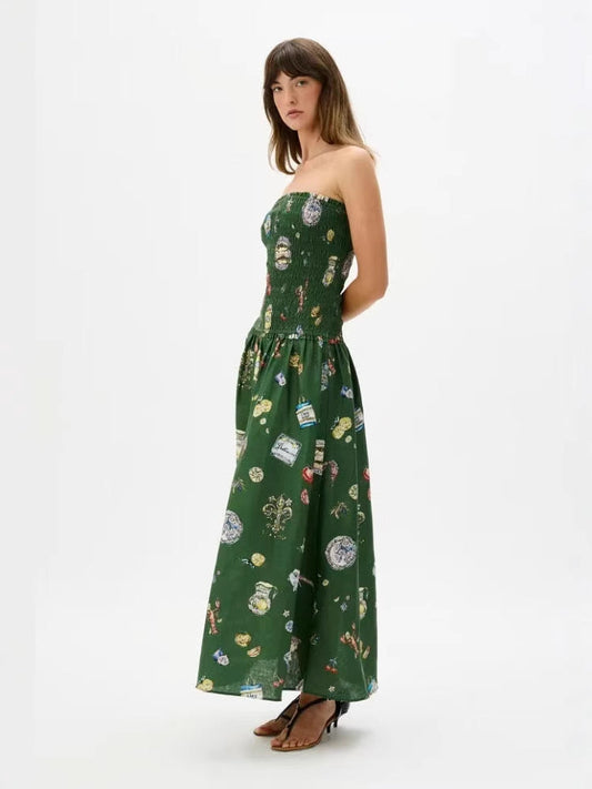 Strapless Wrap Maxi Dress