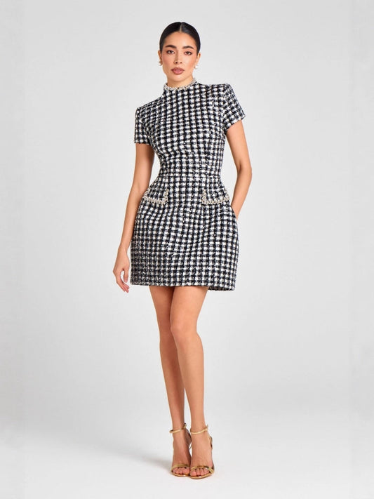 Classic Tweed Straight Skirt Set