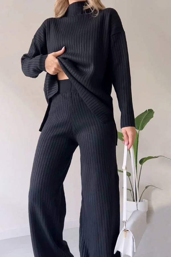 Chic Slit Casual Two-piece Set