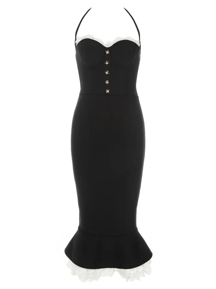 Sexy Spaghetti Strap Fishtail Dress