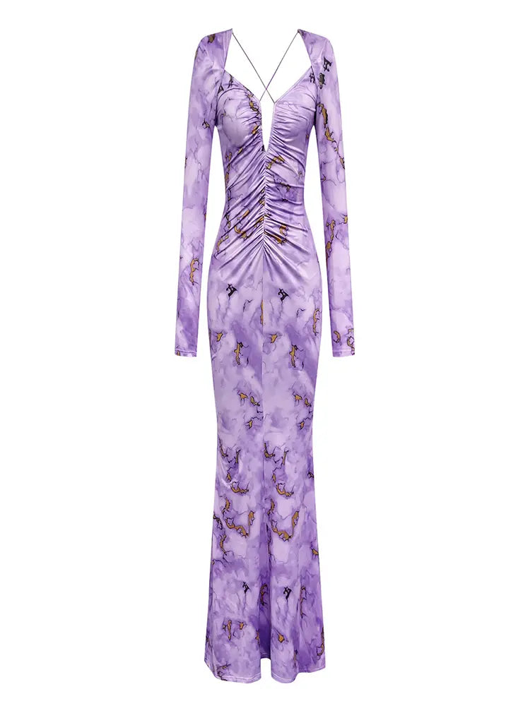 Sexy Fashion Ruffle Strapless Chiffon Dress