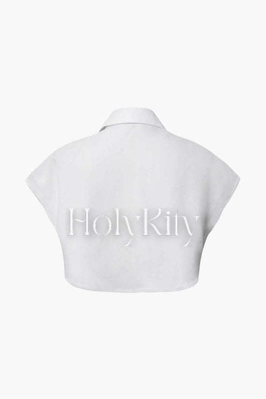 Asymmetric Cape Sleeve Shirt