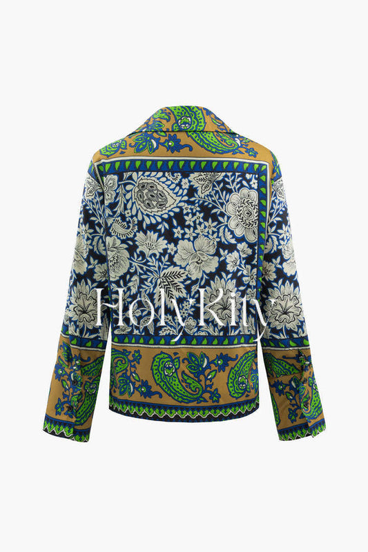 Paisley Print Long Sleeve Shirt