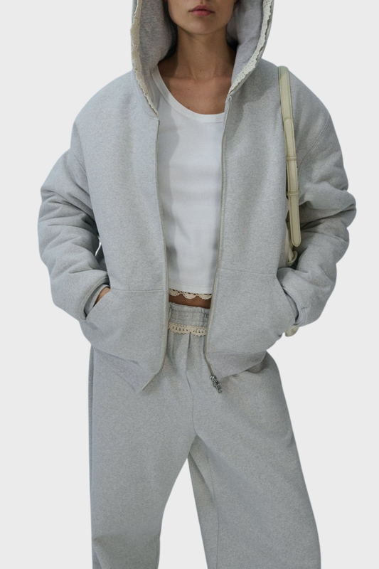 Ardesia Crochet-trimmed Sweatpants - Grey