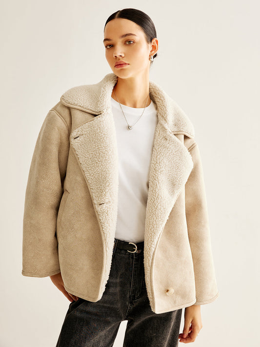 Maison Faux Shearling Jacket | Oversized Fit | Winter Warmth