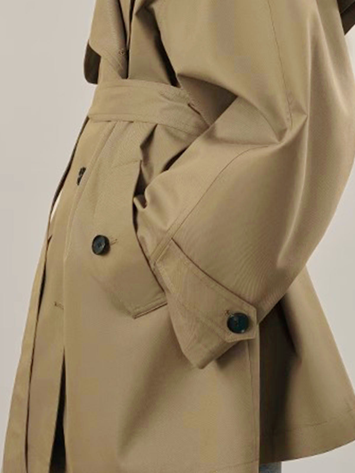 Oversized Double Breasted Trench Coat | Relaxed Fit | Belted
