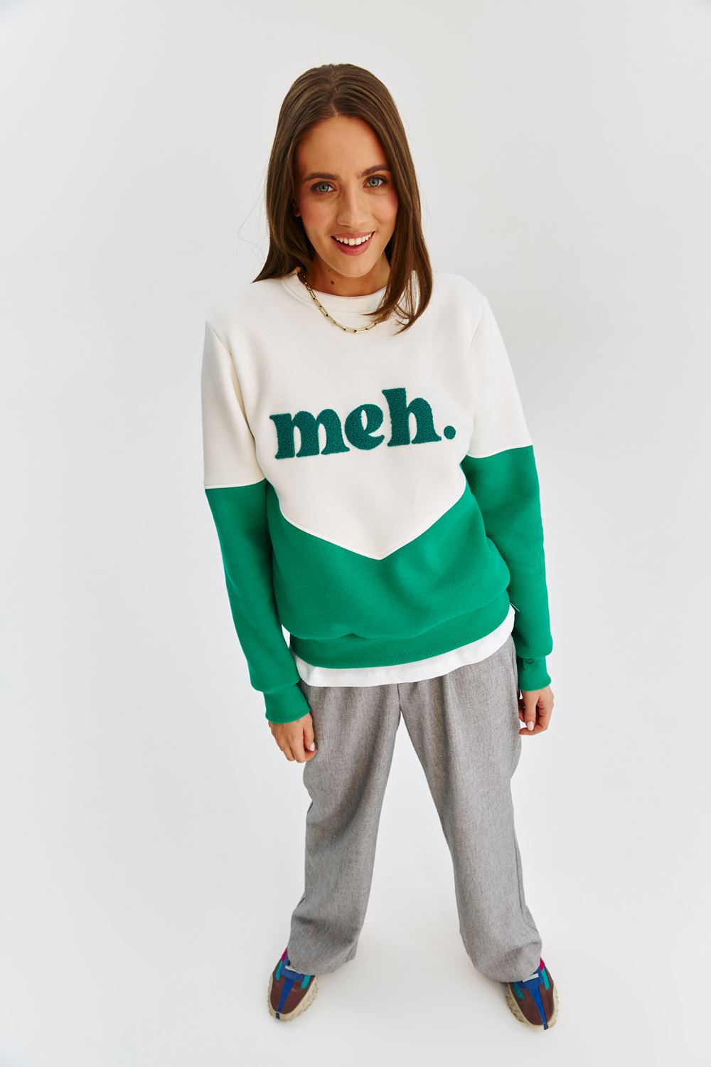 Maison Graphic Sweatshirt | Contrast Panel | Relaxed Fit