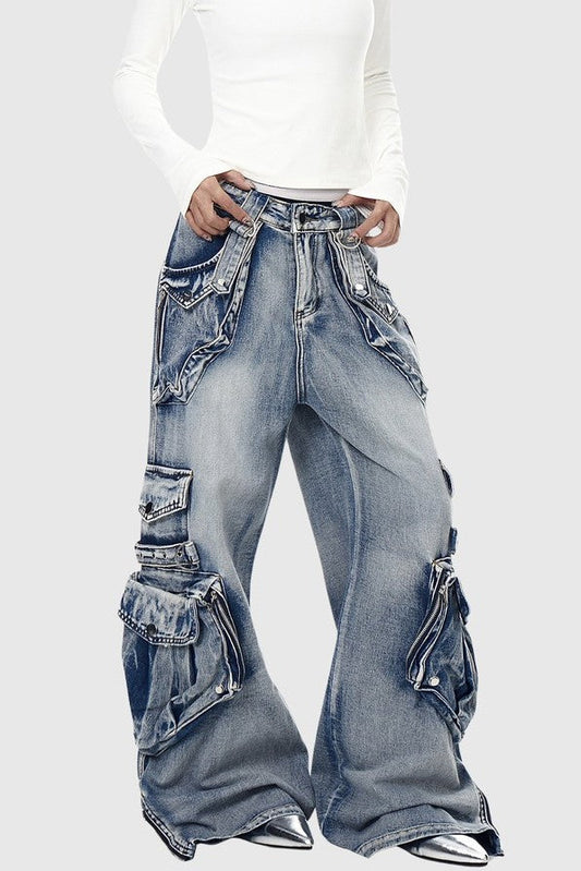 Elysia Cargo Jeans - Blue