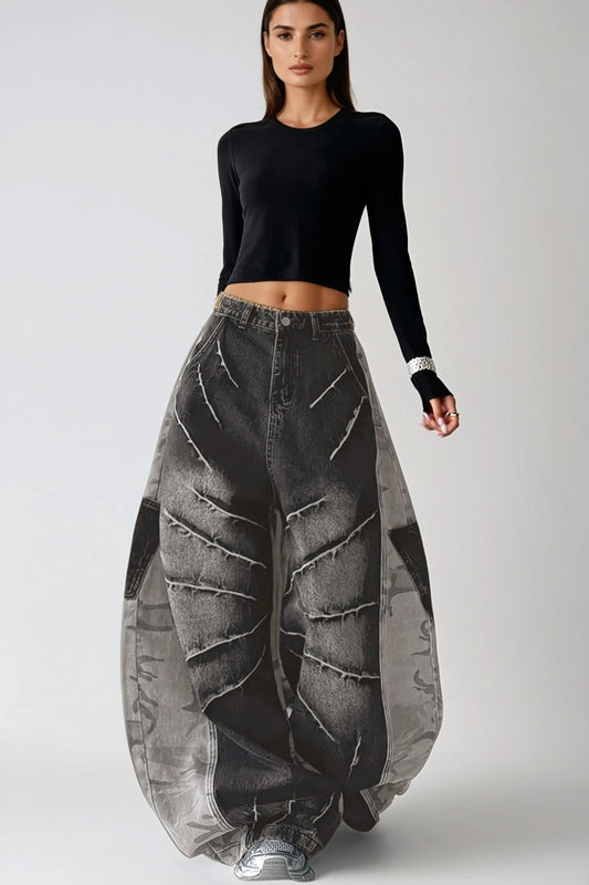 Diane Deconstruct Bleached Baggy Jeans