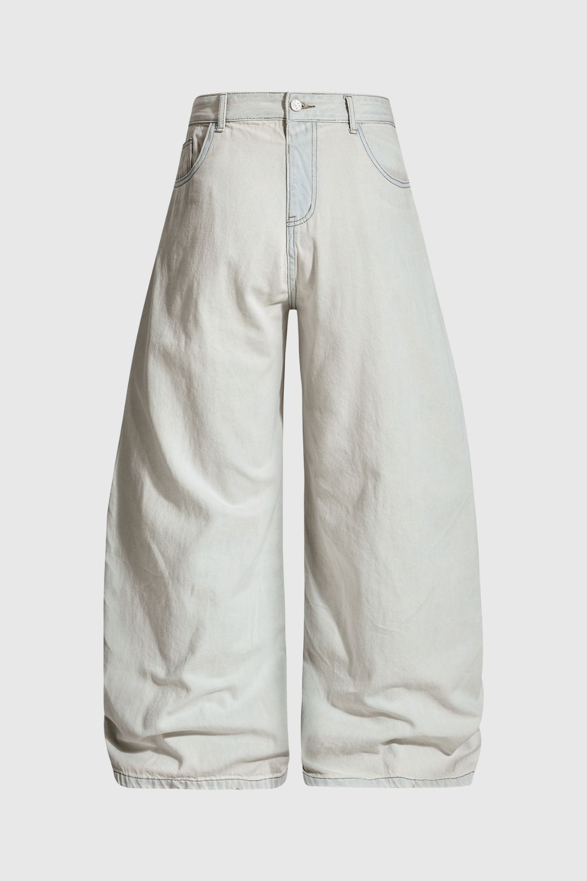 Dias Deconstruct Embroidered Baggy Jeans