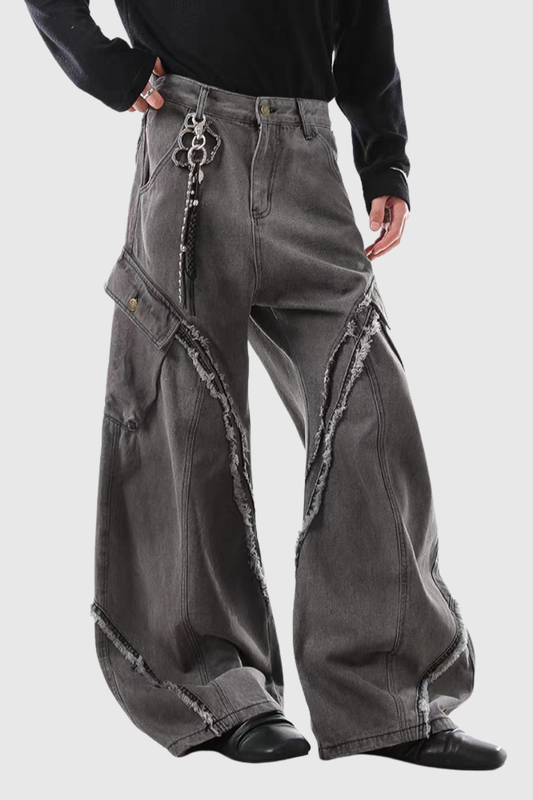 Doaa Fringe Barrel Jeans