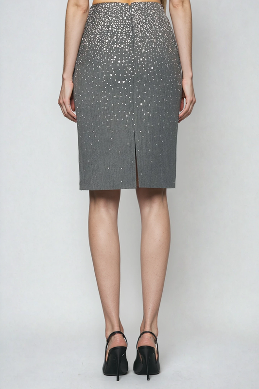 Domnius Rhinestone Mini Skirt