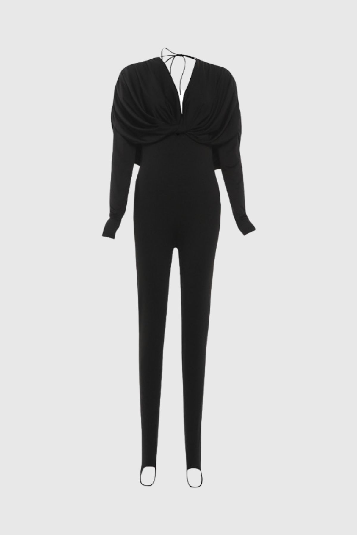 Dzianis Plunge Draped Jumpsuit