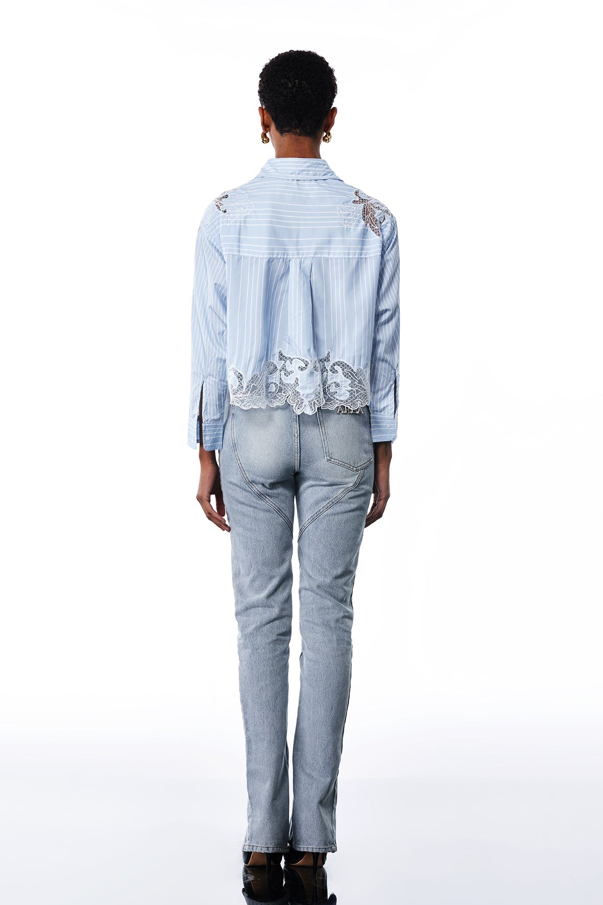 Falak Flower Zipper Skinny Jeans