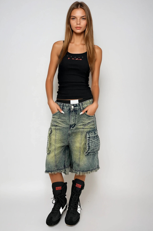 Farshid Fringe Capri Jean