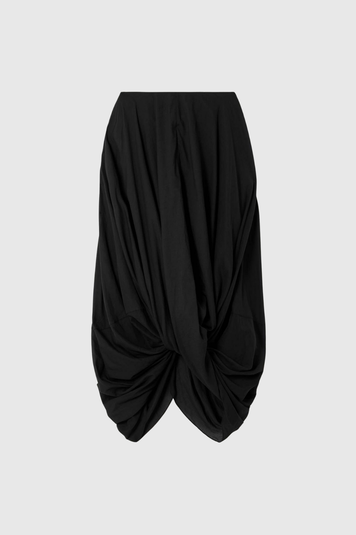 Fearghas Draped Twist Maxi Skirt In Black