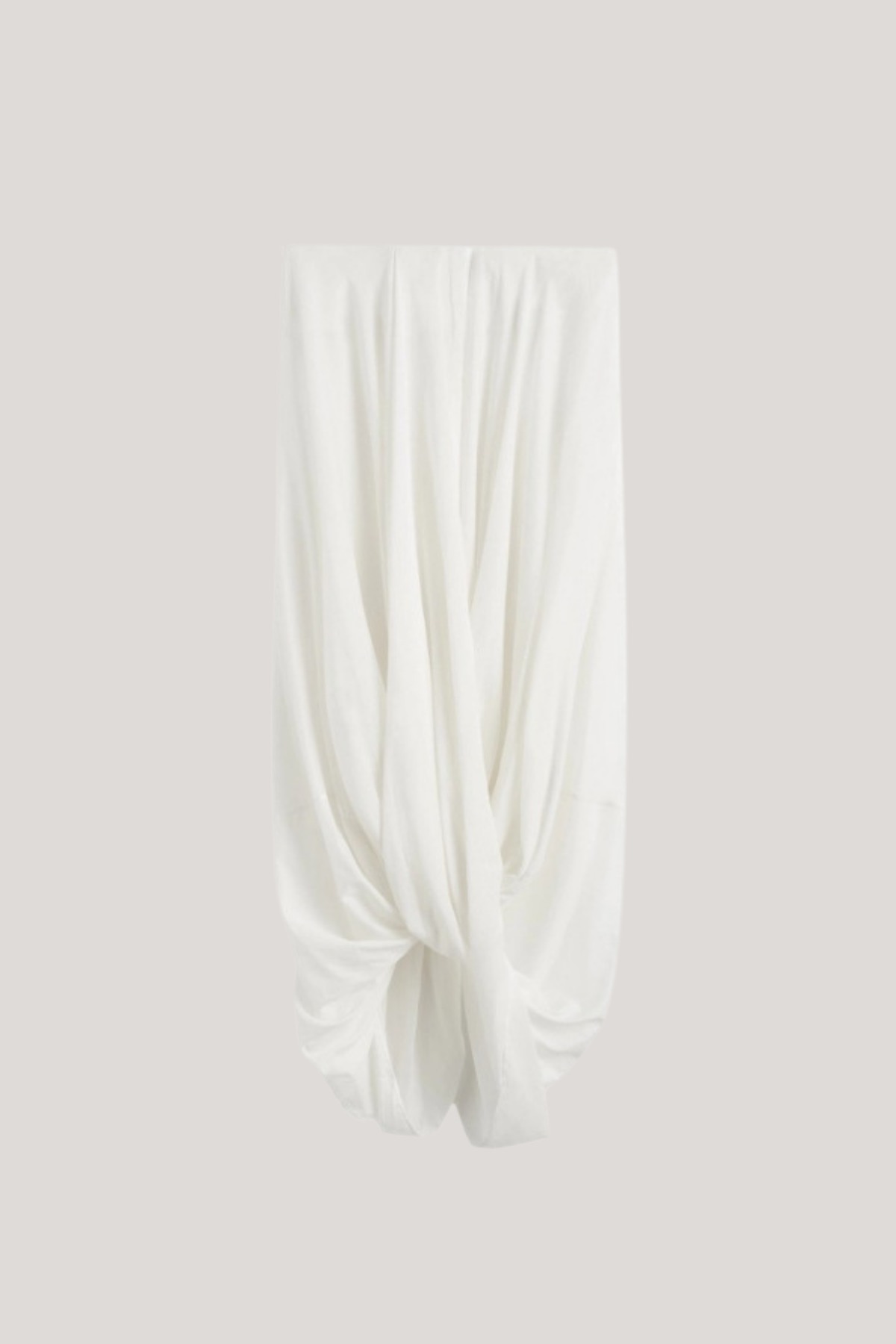 Fearghas Draped Twist Maxi Skirt In White