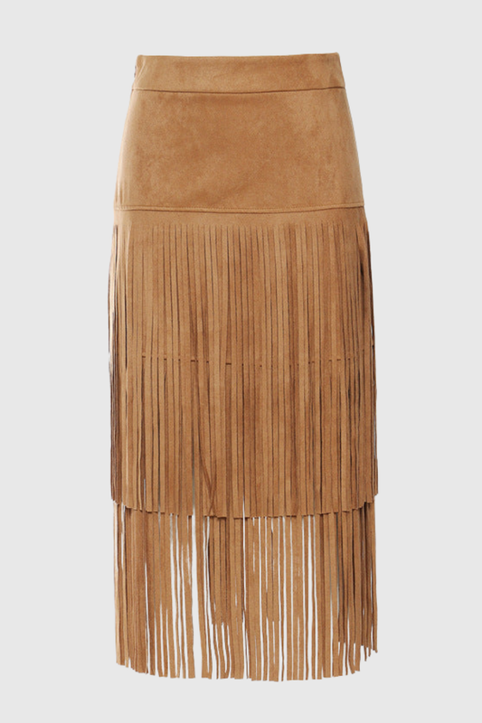 Fionn Fringe Sueded Skirt