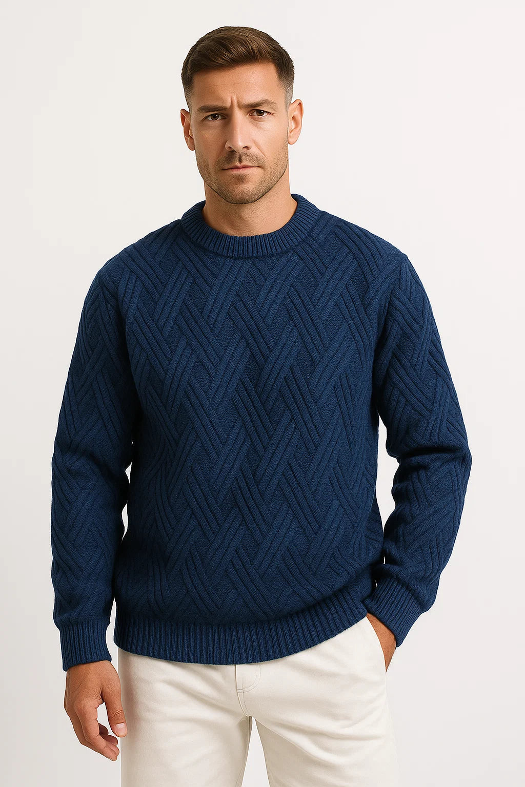 Aran Wool Sweater | Textured Knit | Relaxed Fit