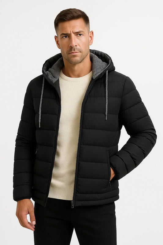 Men's Puffer Jacket | Lightweight Hooded Insulated Outerwear