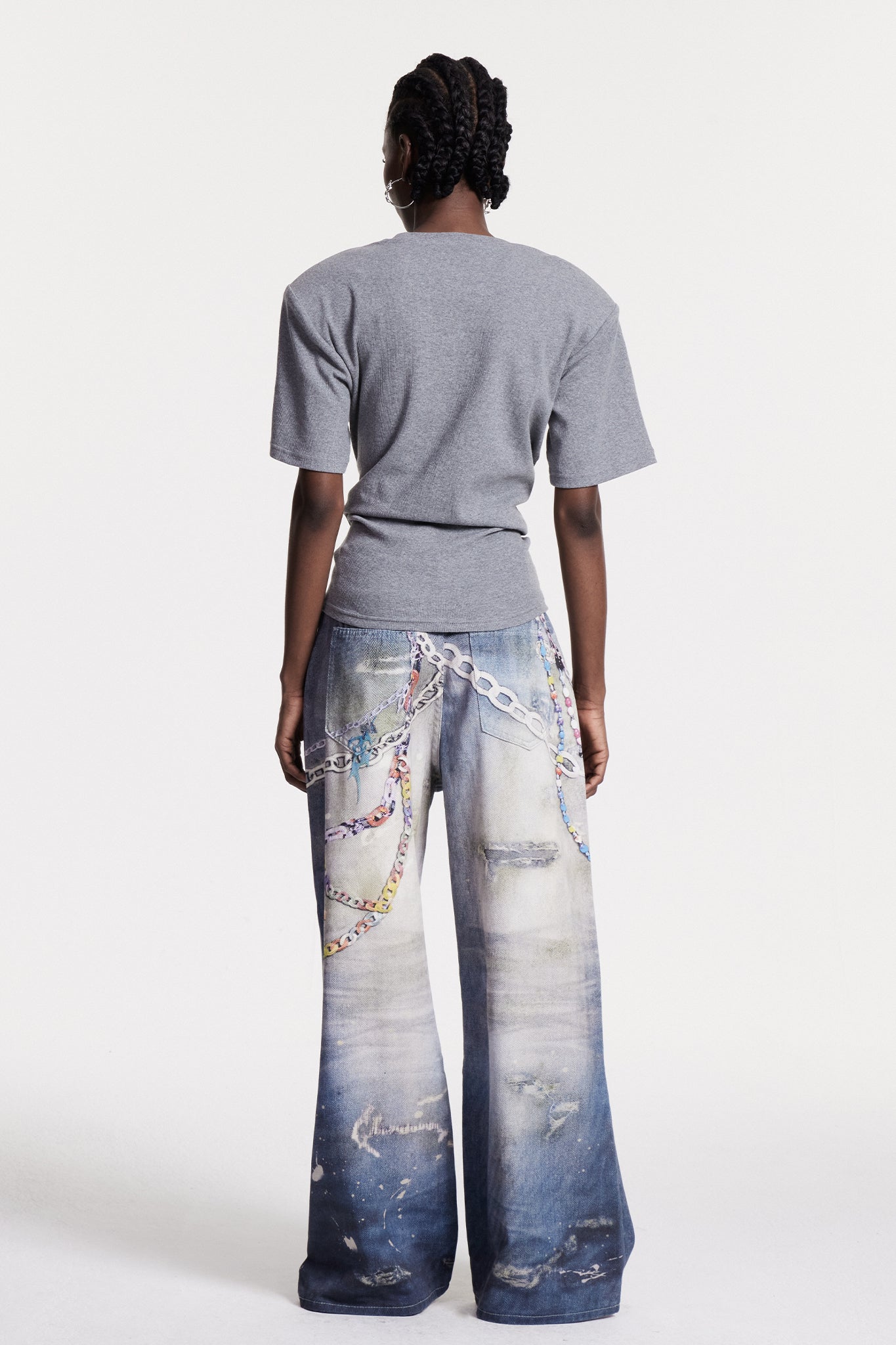 Jemma Ruch Twist T Shirt In Grey