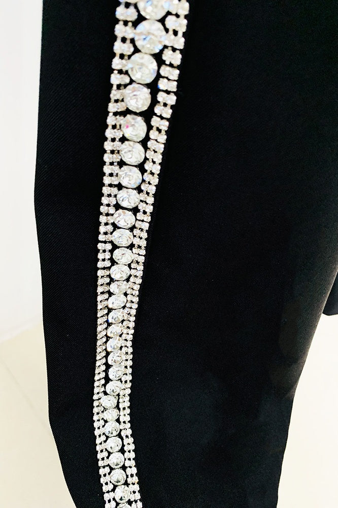 Leanna Diamante Embroidered Blazer