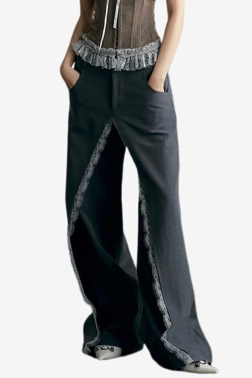 Maria Lace Patchwork Suit Pants