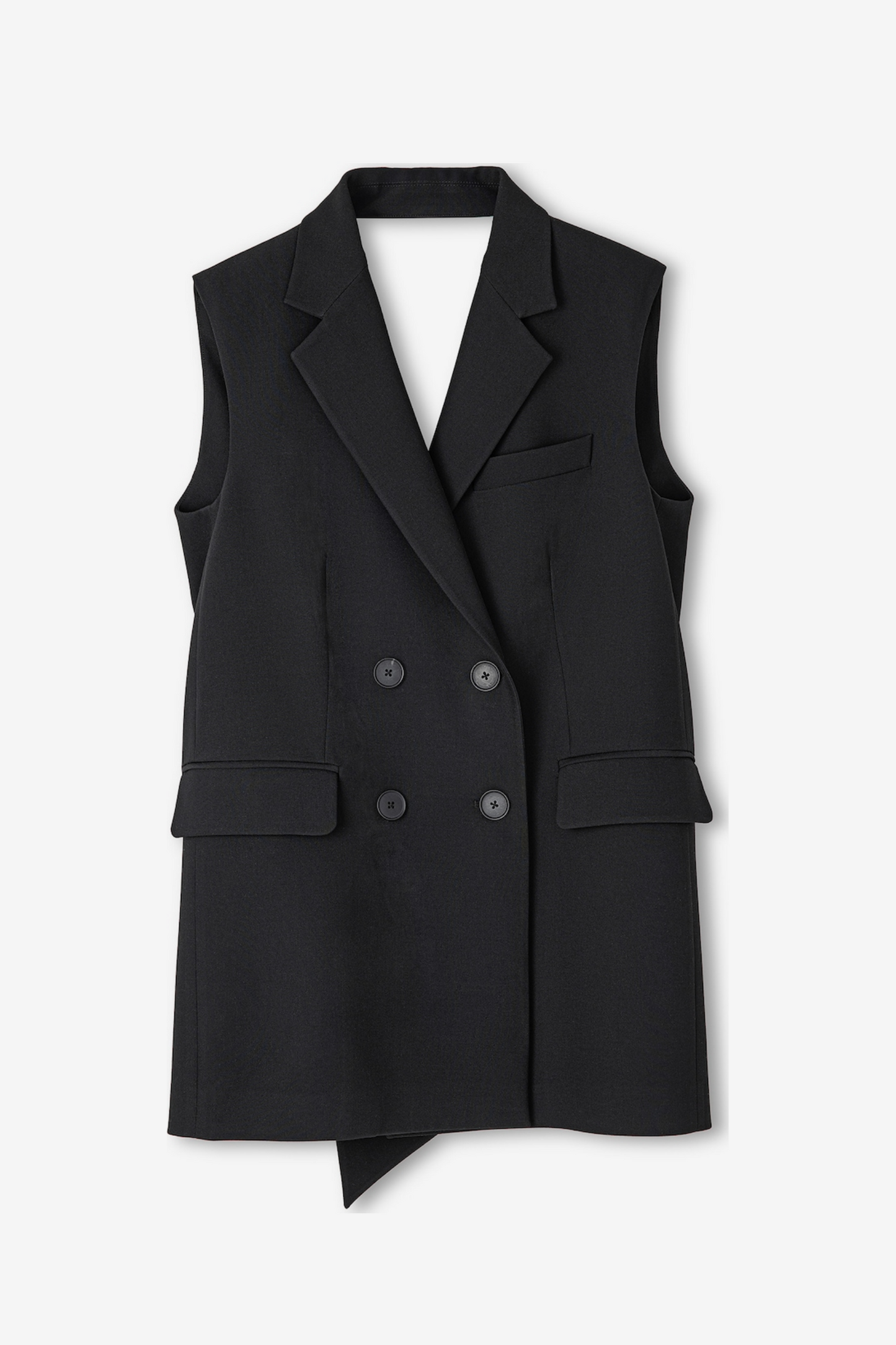 Matida Bow Backless Suit Vest Dress