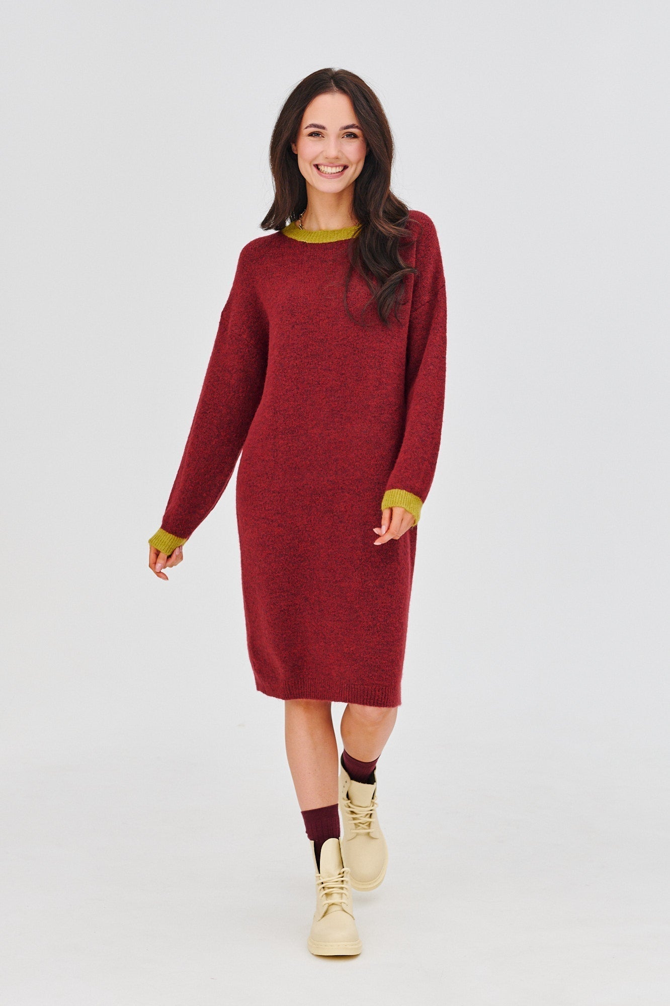 Knit Sweater Dress | Relaxed Fit | Soft Mid-Length Design