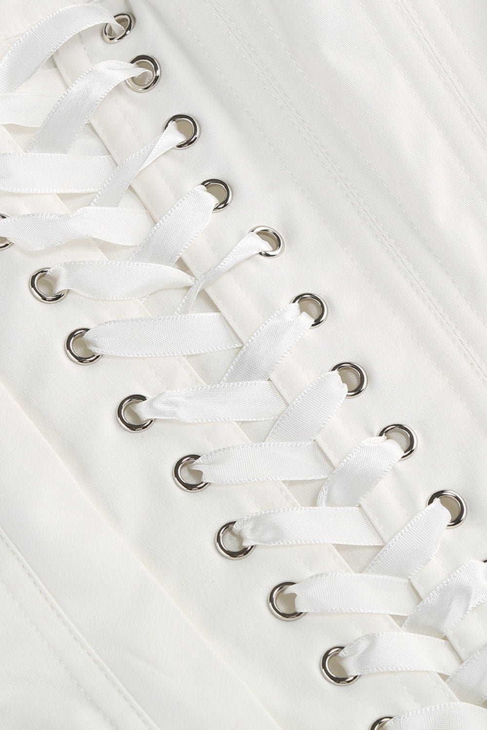 Nuala Floral Lace Up Two Piece Set - White