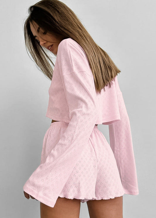 Lena - Eyelet Knit Lounge Set