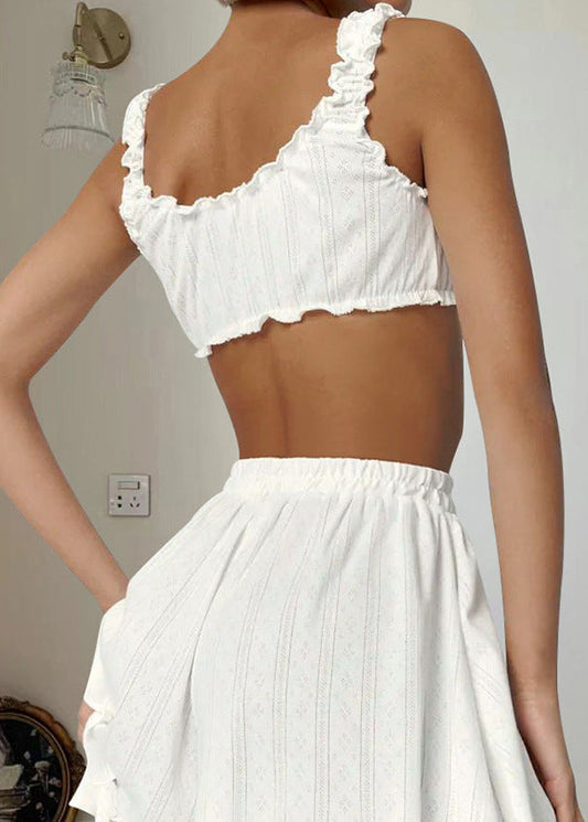 Amara - Ruffled Knit Lounge Set