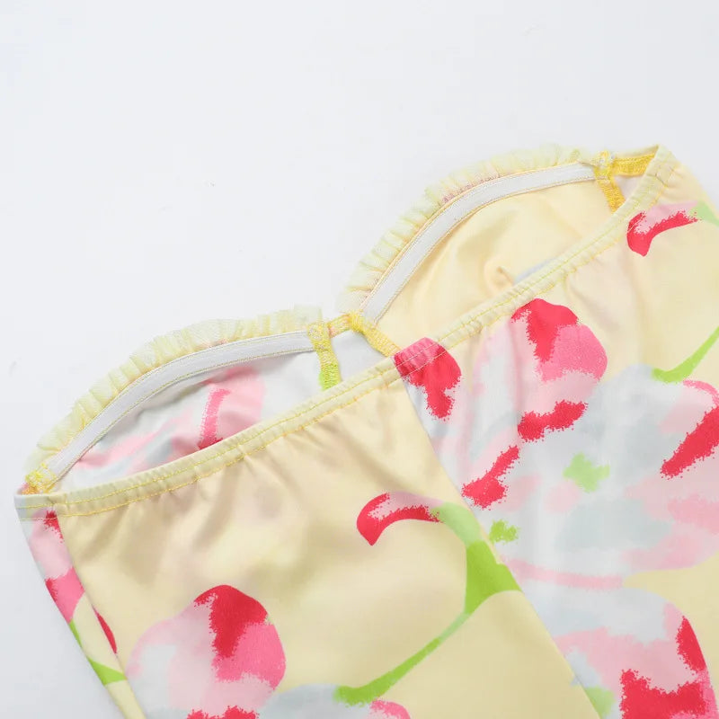 Printed Off-Shoulder Backless Party Dress for Women