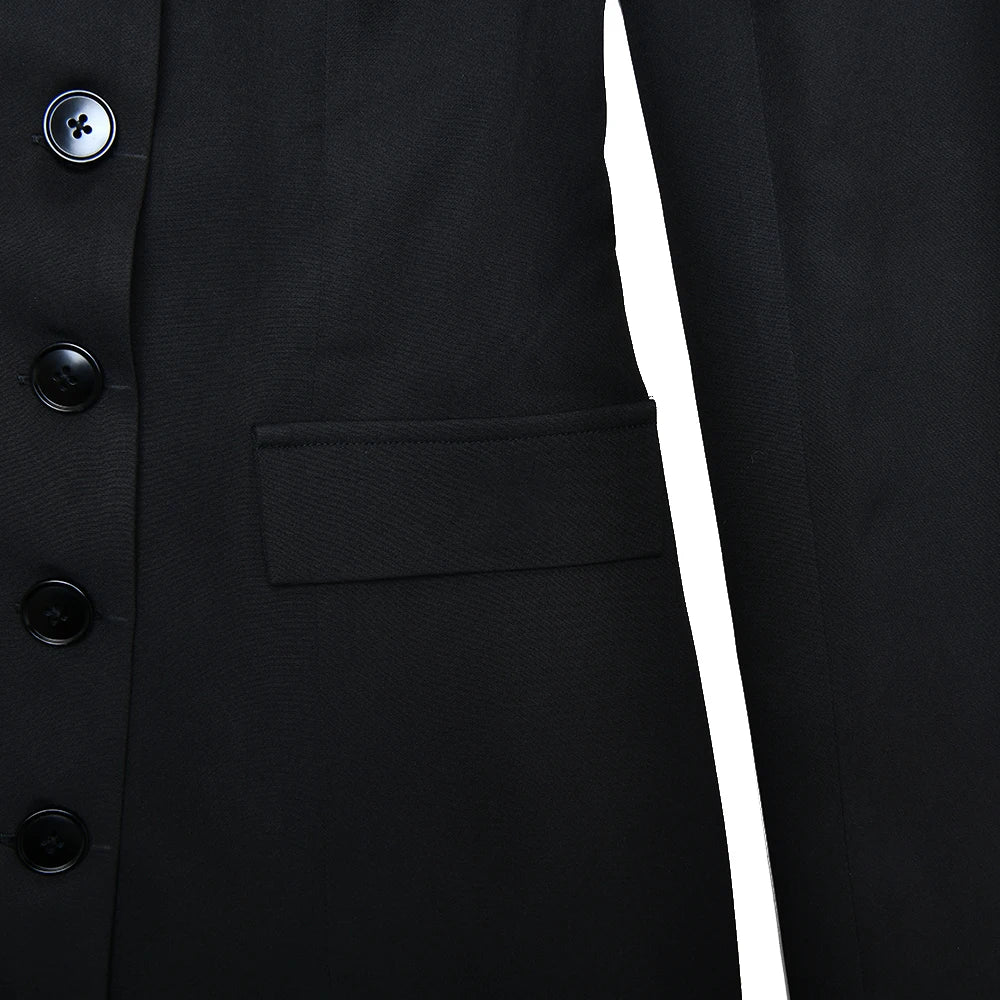 Turn-down Collar Buttons Blazer Mini Dress