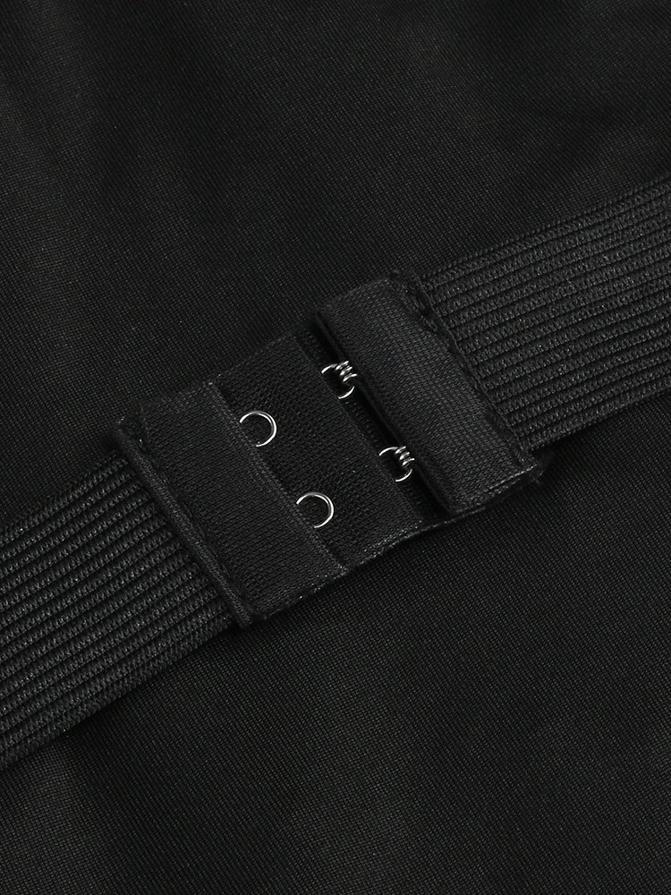 Black Strapless Pearls Beaded Embellished Maxi Dress