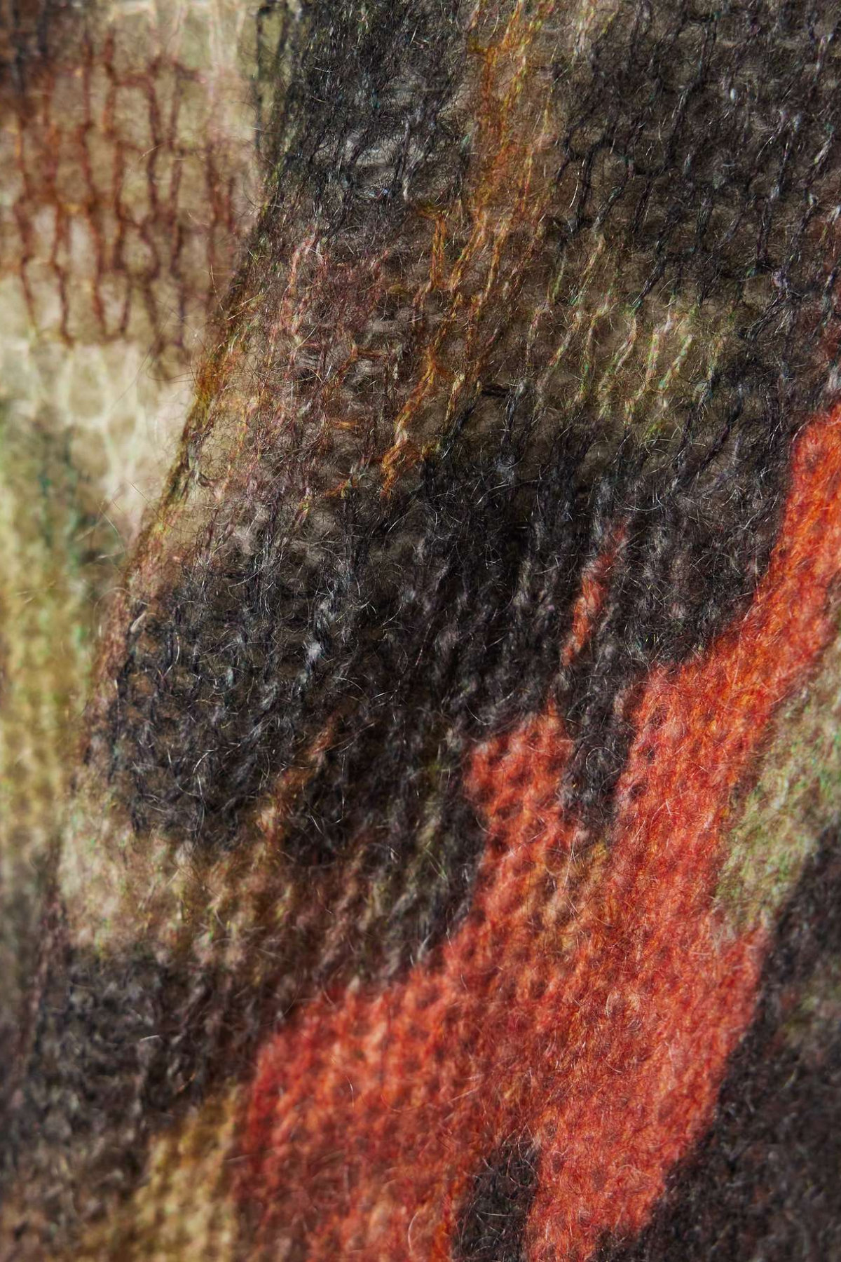 Shirla Distressed Camouflage Knit Sweater