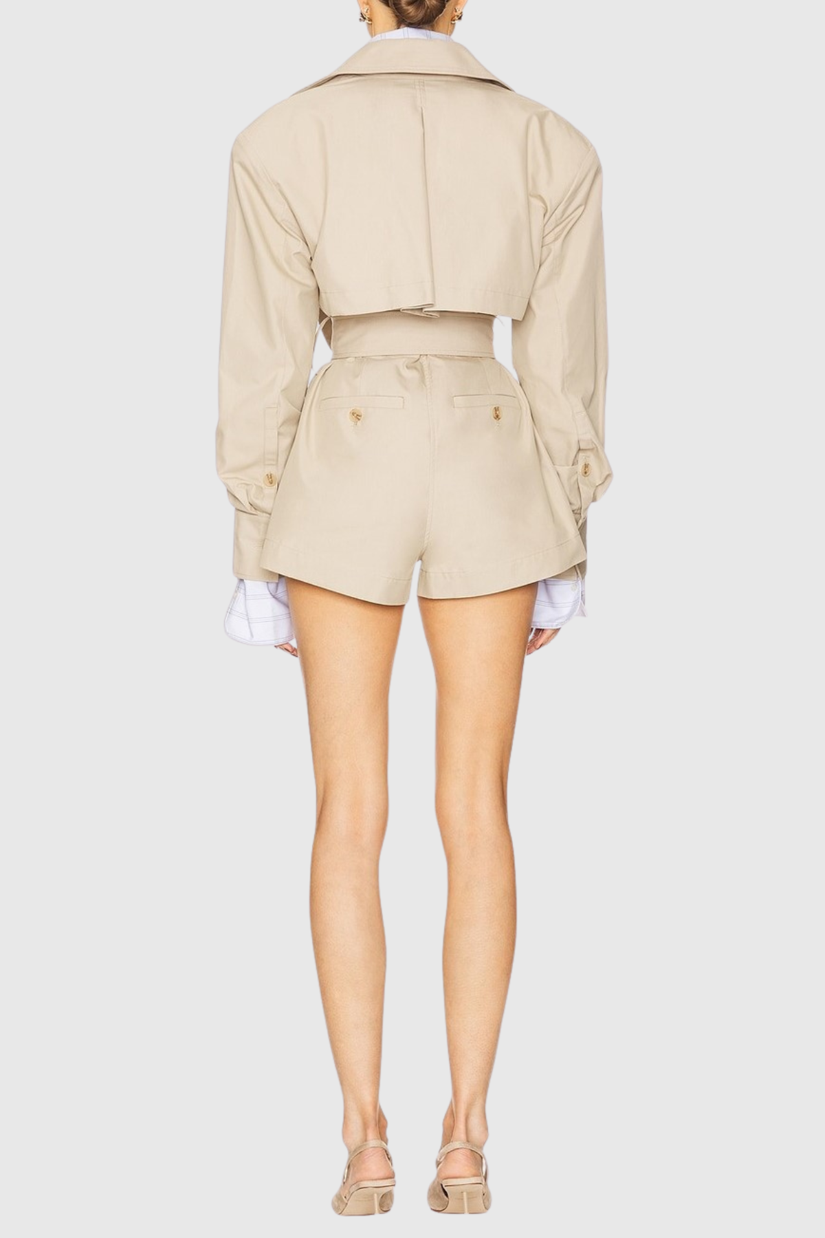 Tycho Asymmetrical Trench Style Playsuit