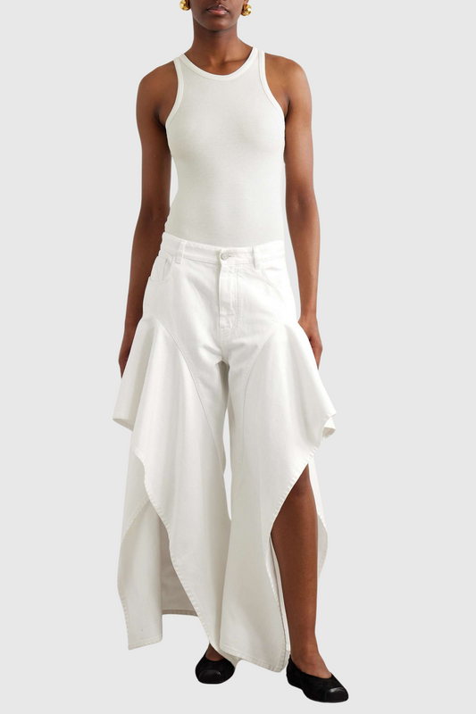 Yolita Ruffle Slit Jeans